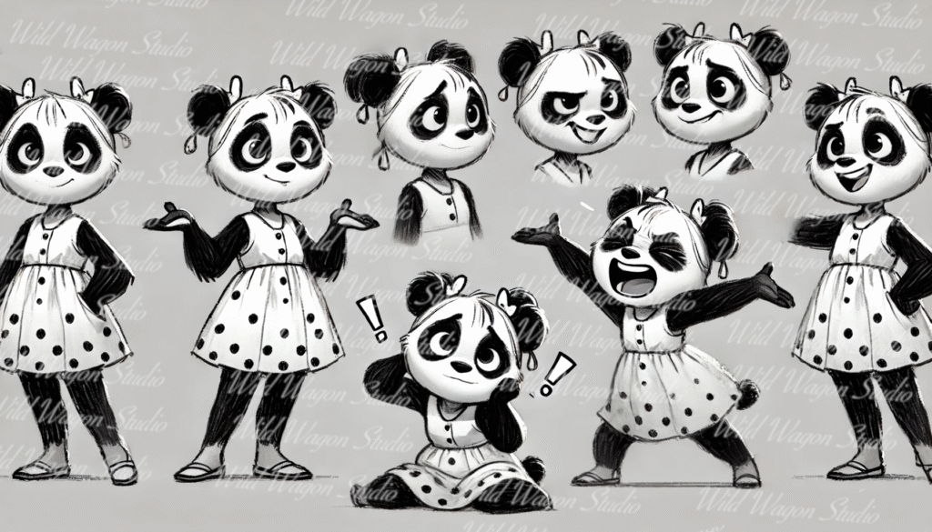 characterdesign girl panda watermarked